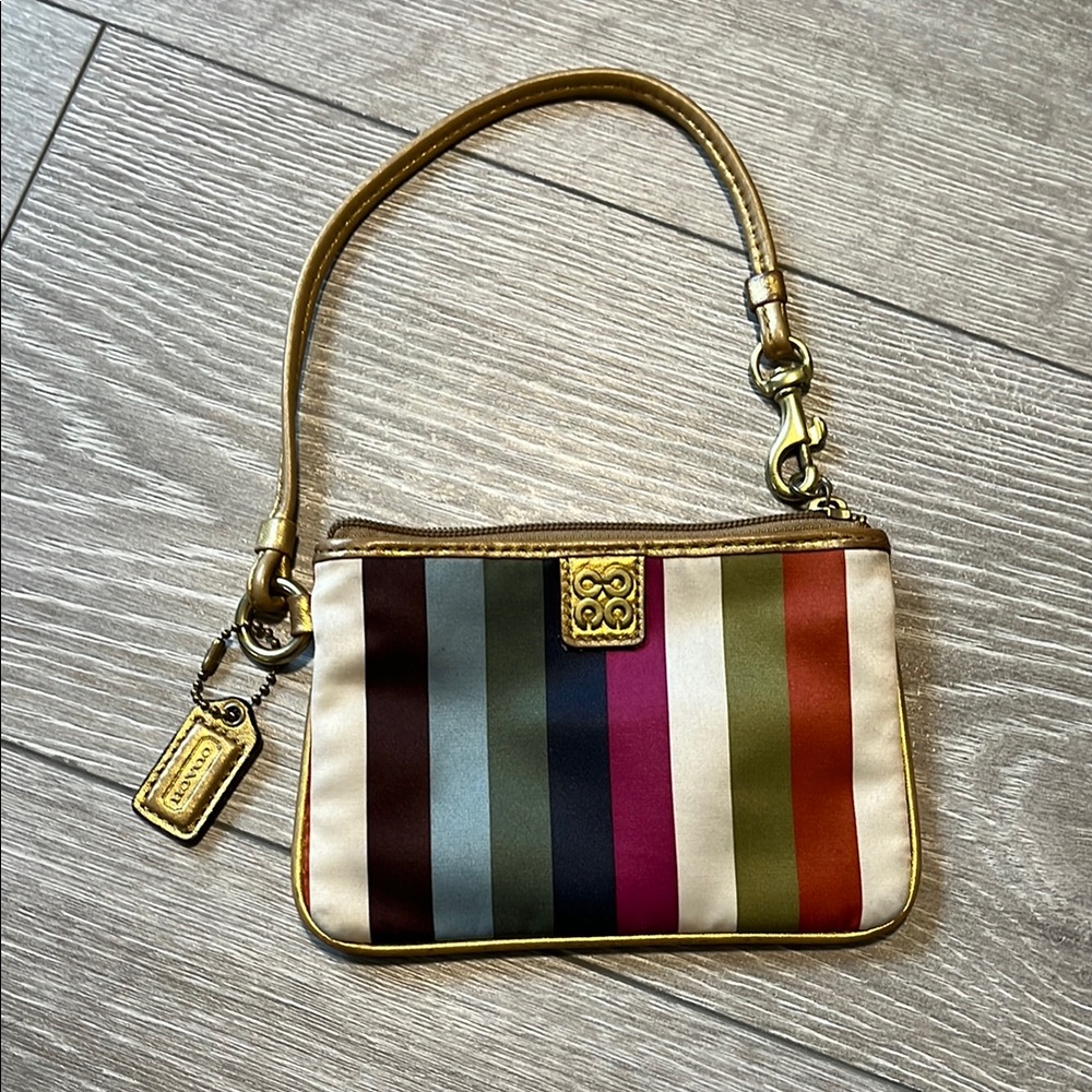 Coach Multicolor Striped Women's Wristlet